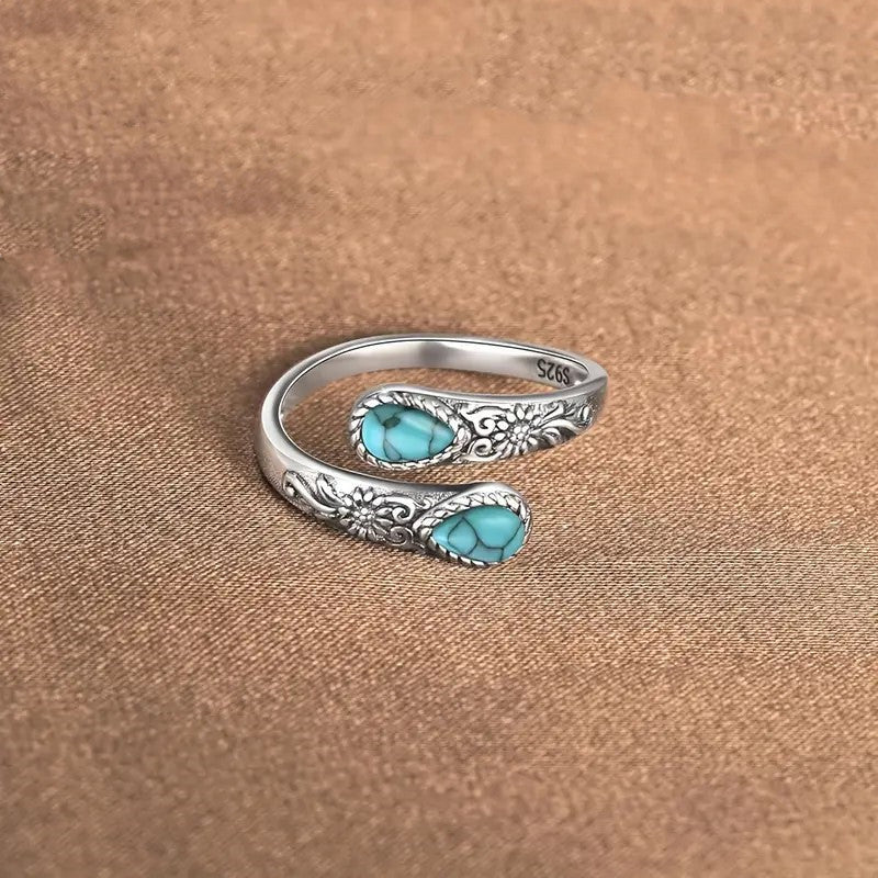 Aqua Blue (Daisy Pattern)