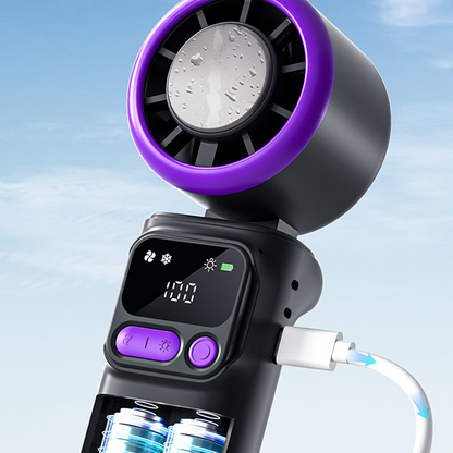 ❄️🌬️50% OFF !!!Portable Cooling Fan with Ice Compress Plate