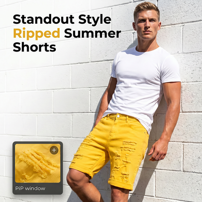 🎁New Arrivals 52% OFF💥Men's Casual Summer Ripped Shorts