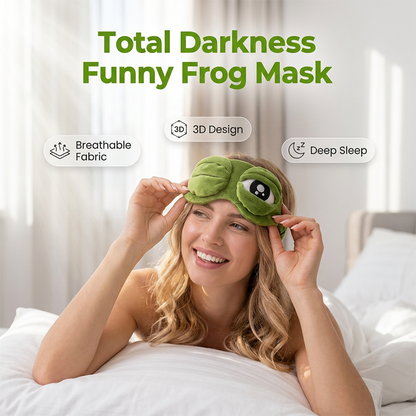 🥳2026 HOT SALE🥳💞50% OFF!✨ 💝Funny 3D Frog Sleep Eye Mask