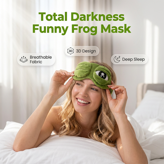 🥳2026 HOT SALE🥳💞50% OFF!✨ 💝Funny 3D Frog Sleep Eye Mask