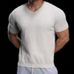 👕 LIMITED-TIME 55% OFF! ✨ Breathable V-Neck Knit Tee – Textured Finish, Athletic Fit, Gym to Street 🏋️