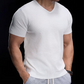 👕 LIMITED-TIME 55% OFF! ✨ Breathable V-Neck Knit Tee – Textured Finish, Athletic Fit, Gym to Street 🏋️