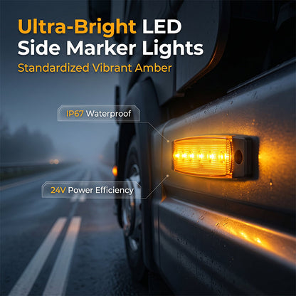 ⏳🔥LIMITED-TIME 50% OFF! ⏰10PCS LED Side Marker Light for Trucks