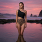 🎉New Arrivals 57% OFF🐆 Women One-Shoulder Swimsuit – Cutout Leopard Bathing Suit ☀️