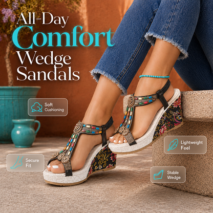 🎁New Arrivals 50% OFF💥Women's Vintage Bohemian Wedge Sandals