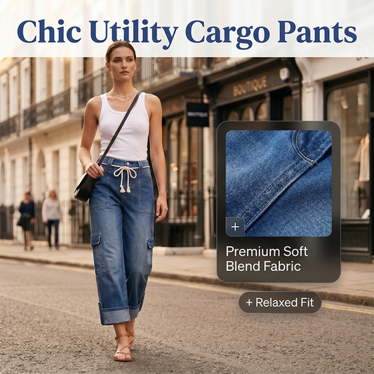 👖 New Arrivals 55% OFF💥Women’s Wide-Leg Cargo Pants – Spacious Side Pockets, Relaxed Silhouette & Adjustable Waist ✨