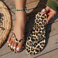 🎁New Arrivals 50% OFF💥Leopard Print Flip-Flops with Heart Charm