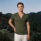 📢📢50% OFF !!!⏰Men's Spring Textured Dual-Color Striped V-Neck Tee 👕 Bold Stripes, Deep V – A Modern Athletic Fit for Training & Beyond ✨
