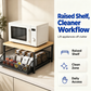 🍳 50% OFF NOW! 🗄️ 2-Tier Kitchen Microwave Stand with Slide-Out Drawer – Heavy-Duty Countertop Shelf, Space-Saving & Easy Access ✨