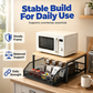 🍳 50% OFF NOW! 🗄️ 2-Tier Kitchen Microwave Stand with Slide-Out Drawer – Heavy-Duty Countertop Shelf, Space-Saving & Easy Access ✨