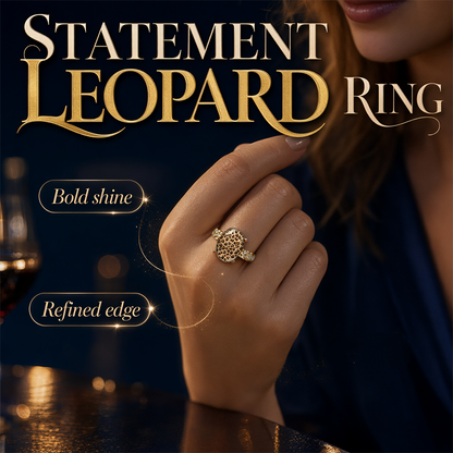🎁2026 New Arrivals 50% OFF💥Vintage Leopard Print Oval Ring – Unique design, sparkling stones & bold style – Perfect for everyday glamour & gifts ✨