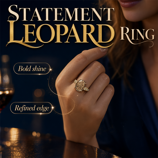 🎁2026 New Arrivals 50% OFF💥Vintage Leopard Print Oval Ring – Unique design, sparkling stones & bold style – Perfect for everyday glamour & gifts ✨