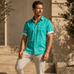 👔LIMITED-TIME 50% OFF!  📐Men’s Geometric Print Relaxed‑Fit Button‑Down Shirt