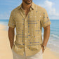 👔LIMITED-TIME 50% OFF!  📐Men’s Geometric Print Relaxed‑Fit Button‑Down Shirt