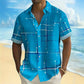👔LIMITED-TIME 50% OFF!  📐Men’s Geometric Print Relaxed‑Fit Button‑Down Shirt