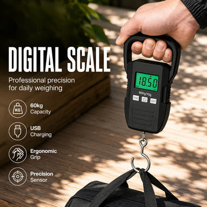 ⏳🔥LIMITED-TIME 52% OFF! ⏰Portable Rechargeable Luggage Hanging Scale
