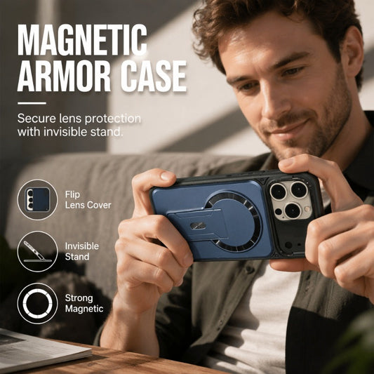 ⏳🔥LIMITED-TIME 56% OFF! ⏰Magnetic Phone Case with Flip Lens Cover and Invisible Kickstand