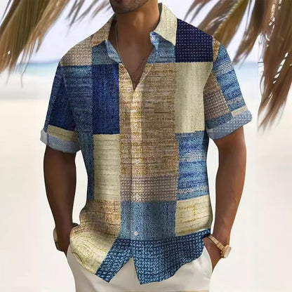 👔 LIMITED-TIME 50% OFF! 🎨 Men's Contrast Colour Pattern Shirt – Bold Design, Breathable & Effortlessly Sharp for Work, Weekends & Nights Out ✨