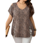 💃New Arrivals 57% OFF💞Women's T-shirt with leopard pattern, loose fit, V-neck
