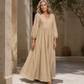 💕New Arrivals 56% OFF👗Women's V-Neck Pleated Maxi Dress