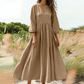 💕New Arrivals 56% OFF👗Women's V-Neck Pleated Maxi Dress