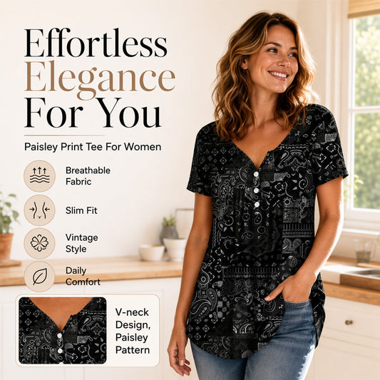 🌞New Arrivals 50% OFF💖Women's V Neck Short Sleeve T Shirt