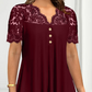 🎁New Arrivals 50% OFF💥Women's Lace V-Neck Short Sleeve Top