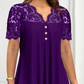 🎁New Arrivals 50% OFF💥Women's Lace V-Neck Short Sleeve Top