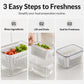 ⏳🔥LIMITED-TIME 50% OFF! ⏰3-Piece Fruit Drain Basket and Storage Container Set with Lids