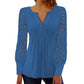 🎁New Arrivals 55% OFF💥Women's Casual Lace Long-Sleeved V-Neck Top