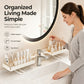 🥳2026 HOT SALE🥳💞50% OFF!✨ 💝Steel Folding Storage Rack—A storage rack that requires no drilling and can be mounted above a faucet, featuring adjustable brackets for smooth drainage and easy cleaning with a damp cloth