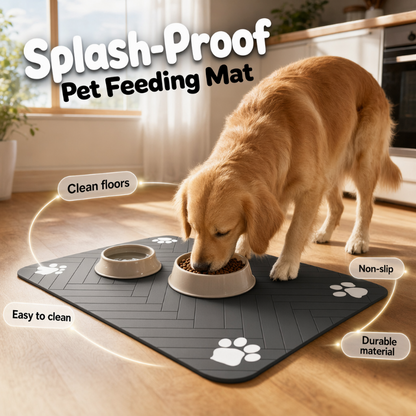 🥳2026 HOT SALE🥳💞50K+ SOLD! 🐾✨ 50% OFF! Easy-Clean Pet Feeding Mat – Splash-proof, mess-controlling design. Fast-clean surface – no more scattered kibble & drips! Keep feeding areas neat every day! 🧼💪