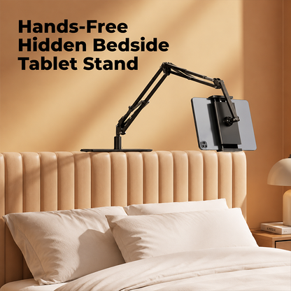🛏️ 50% OFF !!! ⏰Watch in Bed, Hands-Free – Magnetic Tablet Stand with Hidden Mattress Base. No Shaking, No Drilling. UK Stock