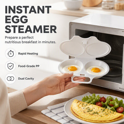 ⏳🔥LIMITED-TIME 40% OFF! ⏰Microwave Egg Poacher with Lid & Handle
