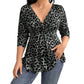 🎁New Arrivals 60% OFF💥Women's Plus Size Leopard Print V-Neck Top