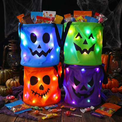 ⏳🔥LIMITED-TIME 50% OFF! ⏰LED Light Up Halloween Candy Bucket
