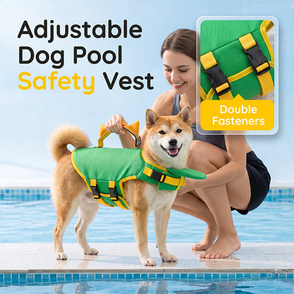 ⏳🔥LIMITED-TIME 50% OFF! 🌊Adjustable Dog Pool Safety Vest with Breathable Mesh Lining