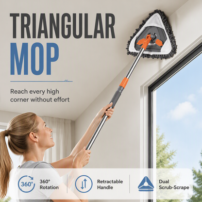 🎁New Arrivals 50% OFF💥Triangular Cleaning Mop with Extendable Pole