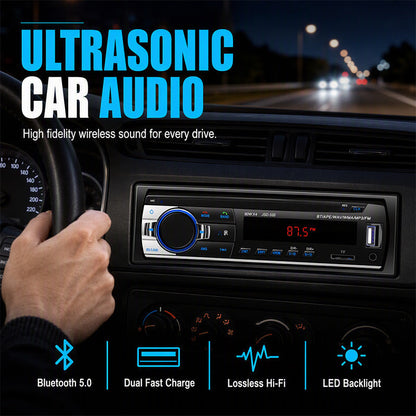 ⏳LAST DAY SALE 50% OFF!!!⏰Bluetooth Car Radio – Bluetooth 5.0, dual USB & lossless audio (FLAC/APE). Hands-free calling, crisp sound – upgrade your drive! 📻✨