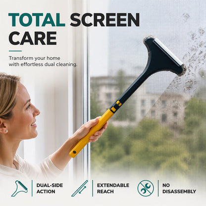 💗LAST DAY SALE 50% OFF⚡2-in-1 Window Mesh Screen Cleaning Brush