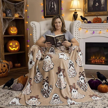 👻LIMITED-TIME 50% OFF! 🎃Halloween Ghost Print Cozy Throw Blanket