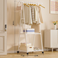 ⏳🔥LIMITED-TIME 55% OFF! ⏰Heavy-Duty Freestanding Clothes Rack with Shelves