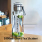 ⏳🔥LIMITED-TIME 50% OFF! ⏰💧 Large Capacity Portable Glass Water Bottle – Heat & Cold Resistant, Dual Tea Strainers & Leak-Proof Seal – Hydration On the Go 🍵✨