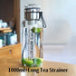 ⏳🔥LIMITED-TIME 50% OFF! ⏰💧 Large Capacity Portable Glass Water Bottle – Heat & Cold Resistant, Dual Tea Strainers & Leak-Proof Seal – Hydration On the Go 🍵✨