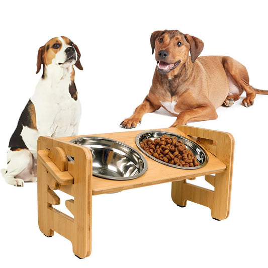⏳🔥LIMITED-TIME 57% OFF! ⏰Adjustable Height Elevated Dog & Cat Feeder