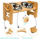 ⏳🔥LIMITED-TIME 57% OFF! ⏰Adjustable Height Elevated Dog & Cat Feeder
