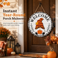 🎄LIMITED-TIME 50% OFF! 🏡Interchangeable Wooden Gnome Welcome Sign Holiday Hanging Plaque for Christmas and Halloween Wall Decor