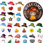 🎄LIMITED-TIME 50% OFF! 🏡Interchangeable Wooden Gnome Welcome Sign Holiday Hanging Plaque for Christmas and Halloween Wall Decor