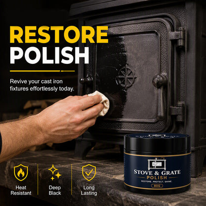 🥳2026 HOT SALE🥳💞50K+ SOLD!✨ 💝Cast Iron Stove Polish with Sponge 